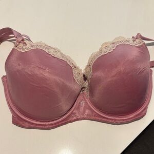 Victoria's Secret Pink Satin Lace Bra